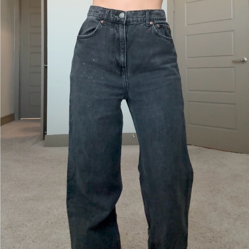 The 90s full length Zara black jeans
